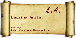 Laczina Arita névjegykártya
